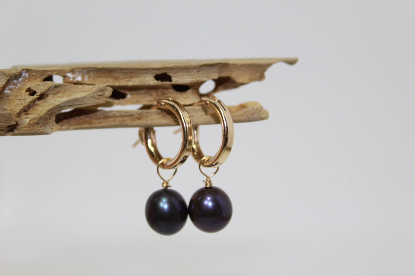 Tahitian Pearl Hoop Earrings