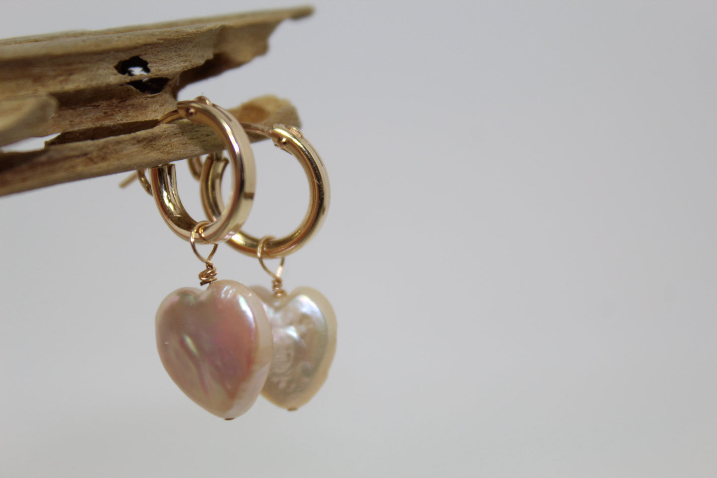 Heart Pearl Hoop earrings