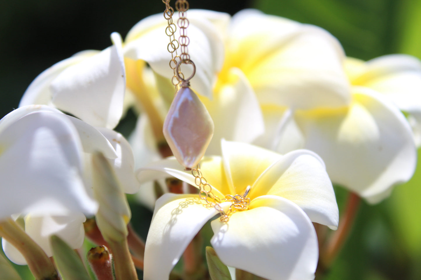 Diamond Shaped Pearl Necklace