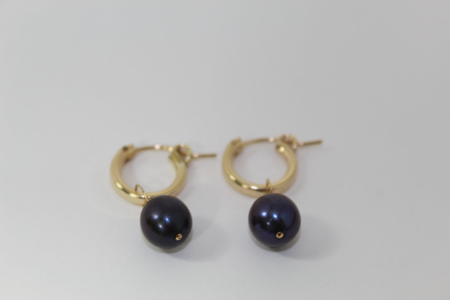 Tahitian Pearl Hoop Earrings