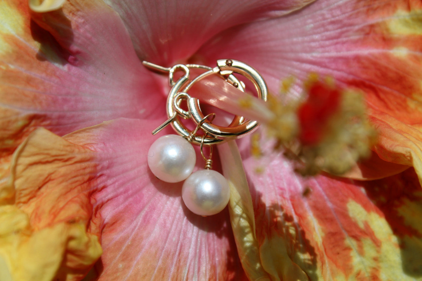 Pearl Hoop Earrings