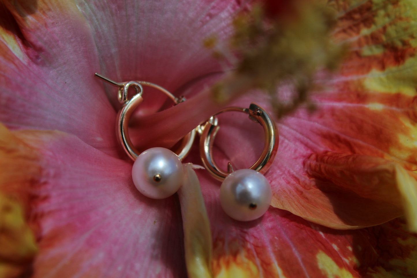 Pearl Hoop Earrings