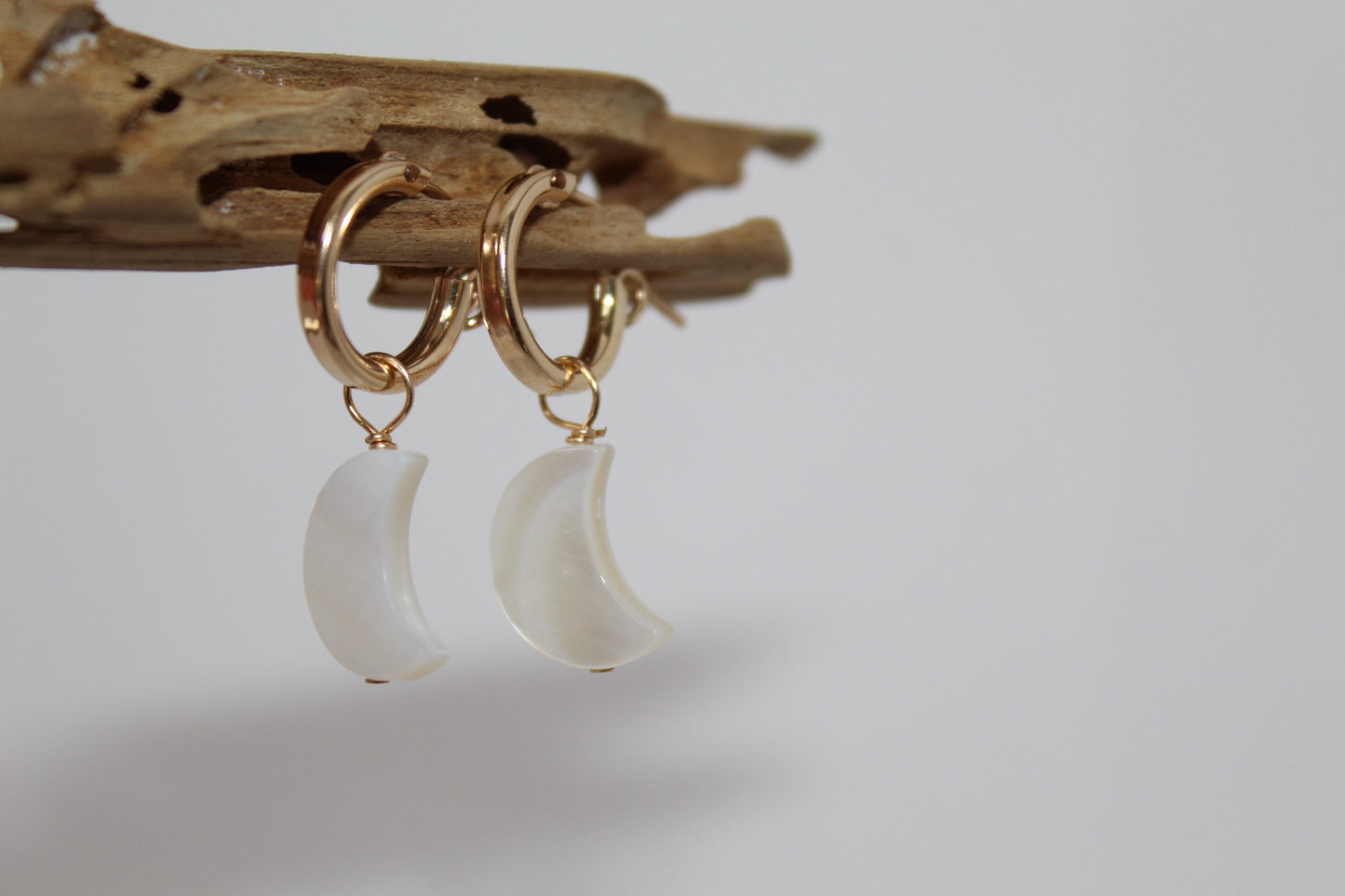 Moon Hoop Earrings