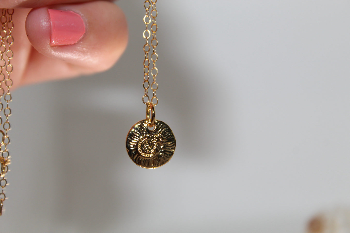 Moon and Star Pendent Necklace